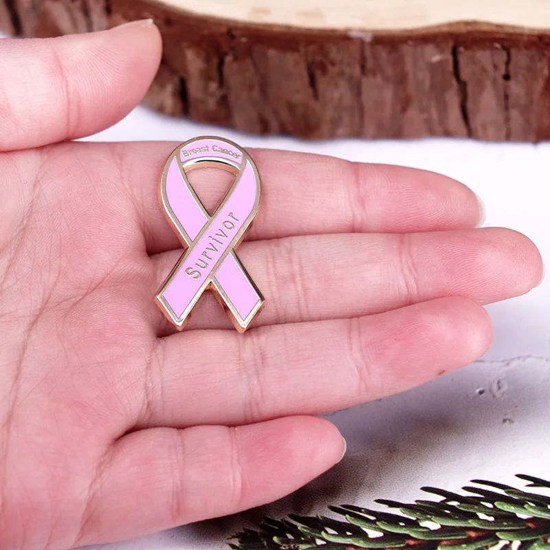 Breast Cancer Survivor Pink Ribbon Enamel Pin Cancer Awareness Brooch Hope Love Faith Fight Breast Cancer Survivor Pink Ribbon Enamel Pin Cancer Awareness Brooch Hope Love Faith Fight